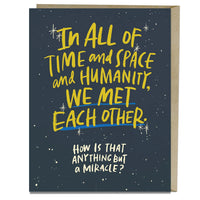 Time and space notecard by Emily McDowell available at hey tiger Louisville 