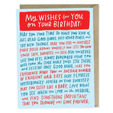 Birthday Wishes notecard by Emily McDowell available at hey tiger Louisville 