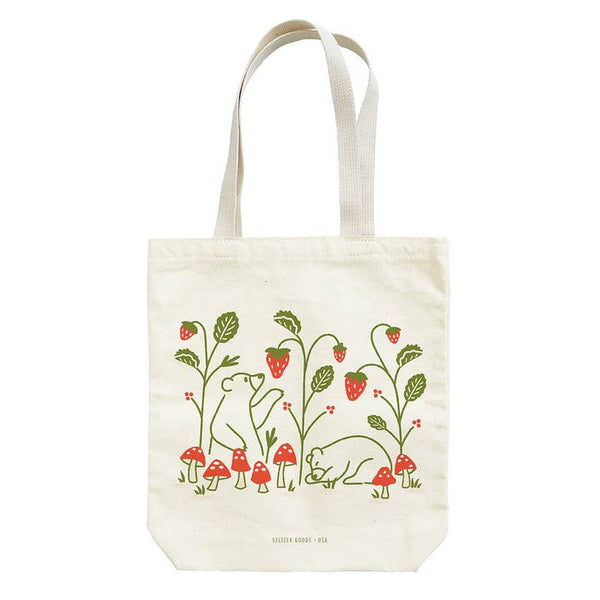 Berry bears canvas tote by seltzer goods available at hey tiger Louisville 