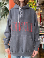 1980s gray Louisville hoodie