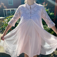 50s/60s Pink Sears Peignoir Robe & Gown set