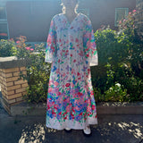 70s floral robe / house dress 