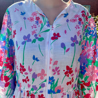 70s floral robe/house dress