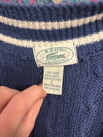 80s/90s Izod Lacoste linen/cotton blend cardigan