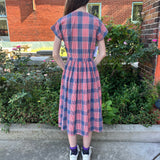 1940s/50s Plaid dress w/pockets