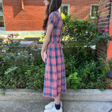 1940s/50s Plaid dress w/pockets