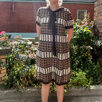 1950s Carol Craig brown dress