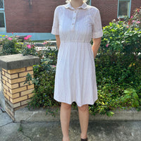 70s Earth-Toned striped sheer dress