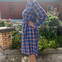 1960s/70s handmade plaid house dress