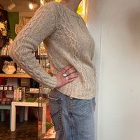 70s/80s J.G. Hook silk&wool blend cable knit sweater