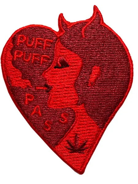 puff puff pass devil heart patch // hey tiger louisville