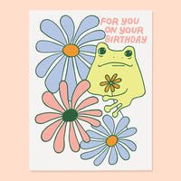 Froggy Flower B-day Card