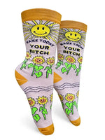 make today your bitch women's crew socks