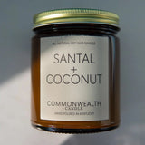 santal and coconut candle by commonwealth candle company available at hey tiger louisville