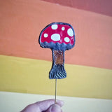mushroom plant stake by lost and found available at hey tiger louisville