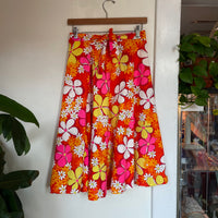 Vintage 60s retro psychedelic floral wrap skirt // OSFM // hey tiger louisville