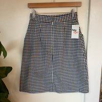 Vintage Austin Hill gingham check skirt with pockets // 26" waist // (HT23101)