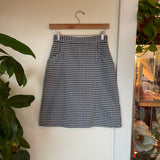 Vintage Austin Hill gingham check skirt with pockets // 26" waist // hey tiger louisville