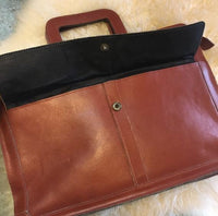 Hey Tiger Vintage retro Leather Express purse handbag laptop iPad briefcase carrier