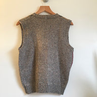 Hey Tiger Vintage 70s 80s wool blend sleeveless sweater knit shirt top vest // retro prep boho hippie