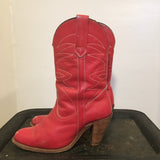 Vintage Frye Cowgirl Boots with Stacked Wooden Heels & Western Stitching // size 9 // Hey Tiger Louisville Kentucky 
