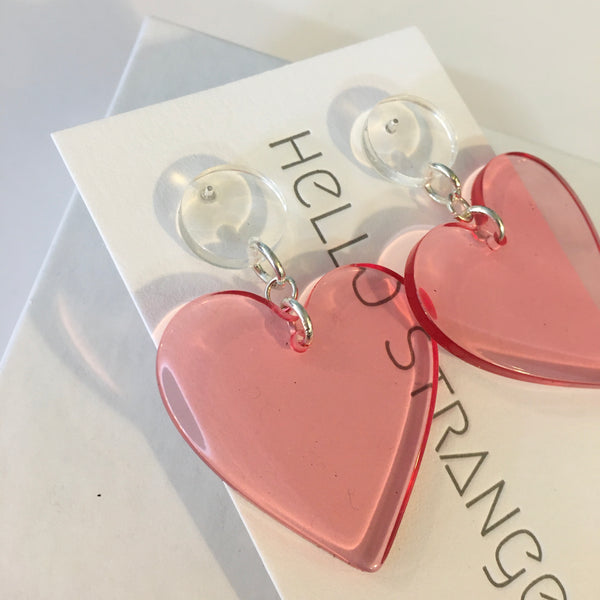 Handmade Victorian Mystic Heart Dangle Earrings by Hello Stranger
