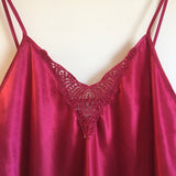 Hey Tiger Vintage Intimate Affair Raspberry slip dress // size Medium // Made in the USA // Valentines Day Lingerie