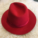 Vintage LL Bean 1980s Wool fedora in Red // size Medium // made in England // hey Tiger Louisville, Kentucky 