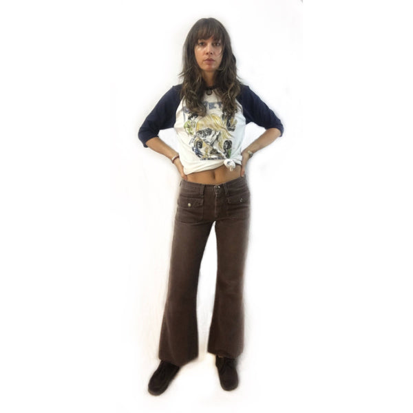 1970s RETRO CUTE Hip Hugger Bell Bottom Pants, Flared Shorts, Midriff – A  Vintage shop
