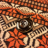 Handmade owl bird bead tie tack lapel hat pin by Hello Stranger // Made in USA