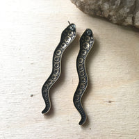 Handmade snake dangle earrings by Hello Stranger // made in USA