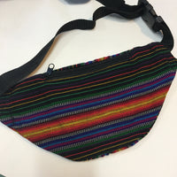 One of a Kind Rainbow Striped Fanny Pack // Made in Guatemala // Hey tiger louisville kentucky