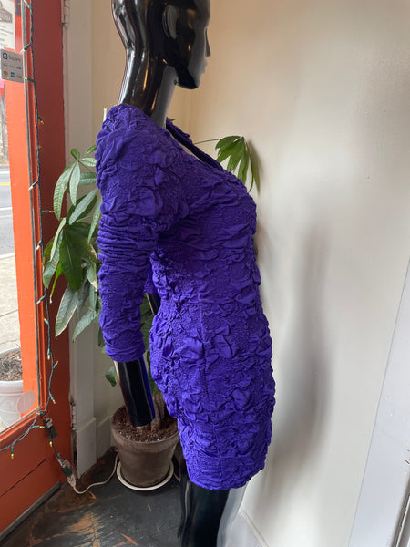 Vintage 80s 90s Workshop Clothing Popcorn Bodycon Dress // size Large – Hey Tiger