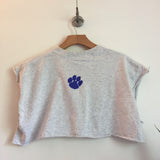 Vintage 80s 90s crew neck Panther crop top tee // One Size // retro made in USA // hey tiger louisville kentucky