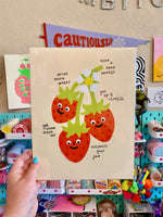 Self Care Strawberries Print by the peach fuzz // hey tiger louisville