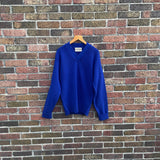 Vintage Bush Keller Royal Blue Varsity V-Neck award sweater // Sz 40 // louisville kentucky