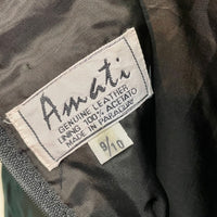 Vintage 80s 90s Amati black leather high waist skirt // size 9/10 // hey tiger
