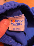 Vintage retro 1970s 80s Toddly Winks corduroy like pants with panda patch // size 12 months (HT2363)