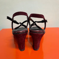 Vintage Hush Puppies leather peep toe heels // US size 7.5 M // hey tiger louisville ky