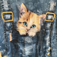 Vintage 90s Kitten in a Pocket Tie Dye tee from The Mountain // Unisex Size X-Large