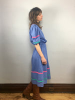 Vintage 70s 80s Prairie Flamenco puffy sleeve dress // retro runway high fashion street style // hey tiger louisville kentucky