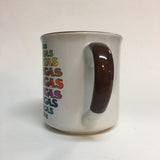 Vintage Las Vegas Rainbow Spellout coffee mug // retro kitsch kitchen home goods // Hey Tiger Louisville Kentucky 
