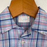 Vintage Catton Candy 70s 80s Plaid button front Oxford // (HT2362)