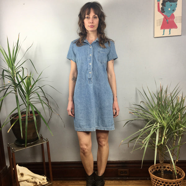 Vintage 90s Faded Glory denim dress jumper pinafore // Size 10 Hey Tiger Vintage 90s Faded Glory denim dress jumper pinafore // Size 10 Hey Tiger
