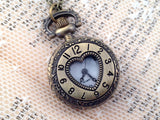 Time for Love Heart Pocketwatch Necklace