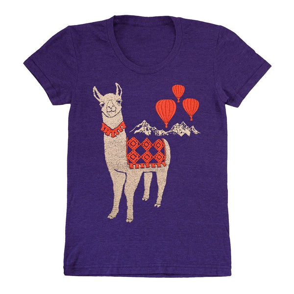 women's cut Llama Love shirt is printed by hand on a high quality, sweatshop-free, vintage inspired tri-blend tshirt by Gnome Enterprises // hey tiger Louisville Kentucky