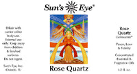 Suns Eye Rose Quartz Oil, featuring Rose Quartz Chips with sweet floral top notes in a base of Rose, is formulated to promote peace, love, and fidelity. Hey Tiger Louisville Kentucky 