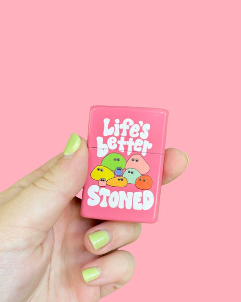 Life's Better Stoned Lighter by the peach fuzz // hey Tiger louisville 