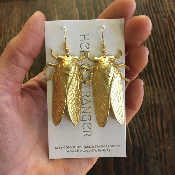 Giant Cicada Earrings // handmade by Hello Stranger – Hey Tiger