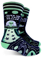 Take Me to your Dealer Mens Crew Socks by groovy things co // hey tiger louisville ky